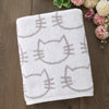 Cat Jacquard Bath Towel, White/Gray