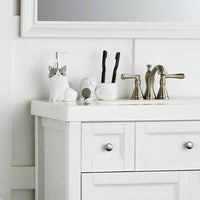 Pet Play Cat Toothbrush Holder, White