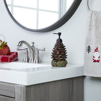 Celebrate Pinecone Lotion/Soap Dispenser, Brown