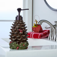 Celebrate Pinecone Lotion/Soap Dispenser, Brown