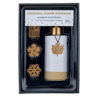 Seasonal Charm 5-Piece Soap Dispenser Set, White