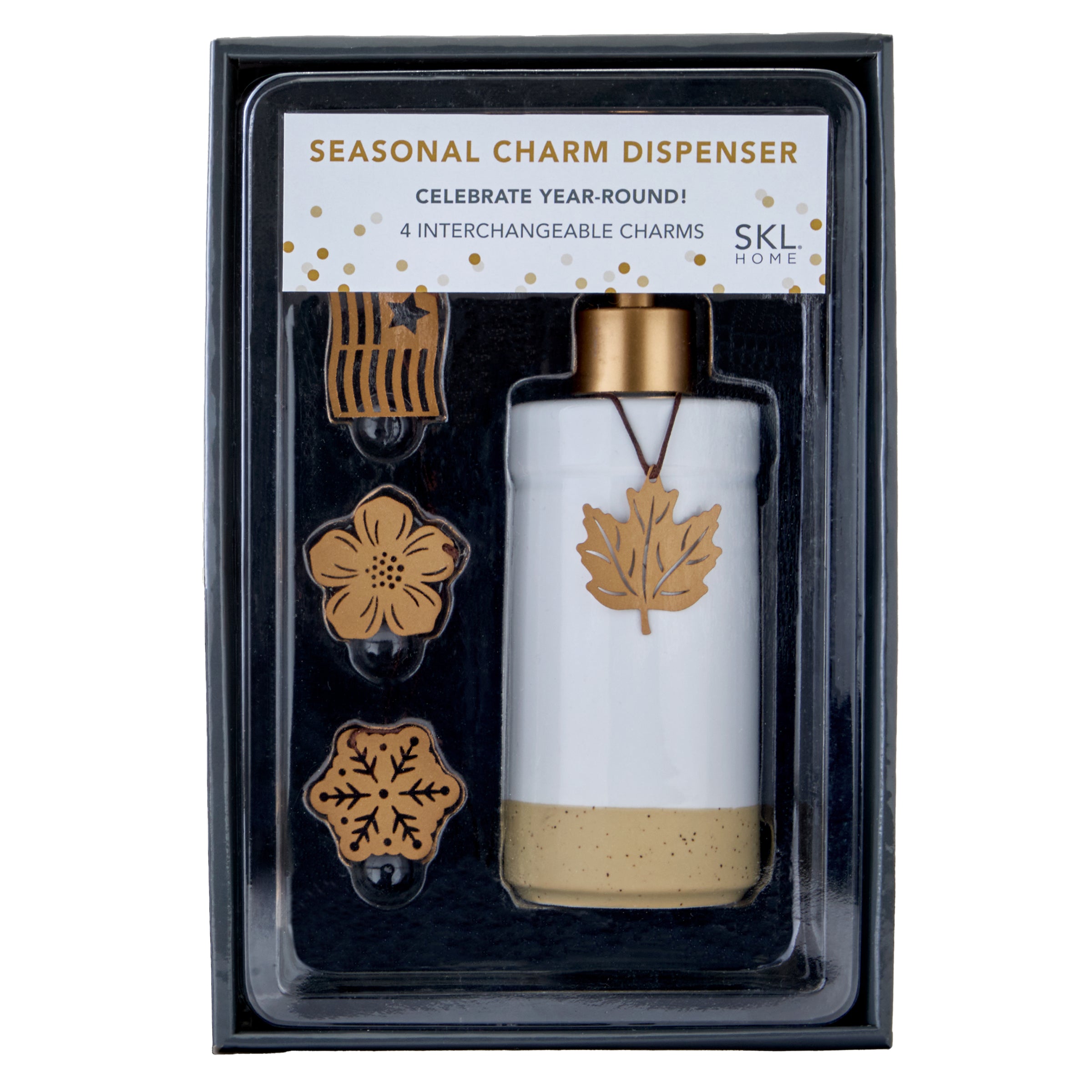 Seasonal Charm 5-Piece Soap Dispenser Set, White