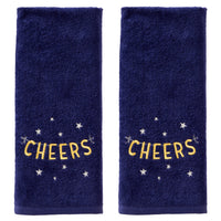 Cheers 2-Piece Hand Towel Set, Navy