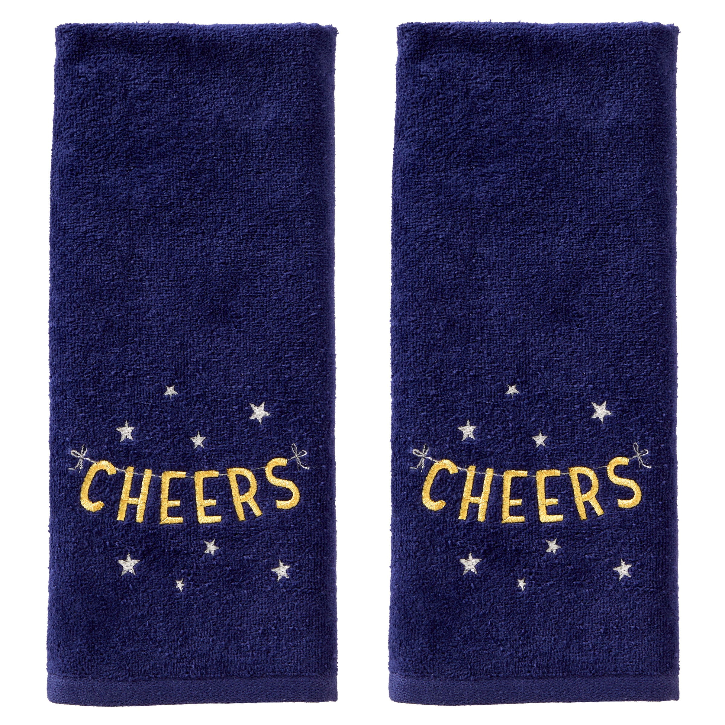 Cheers 2-Piece Hand Towel Set, Navy