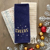 Cheers 2-Piece Hand Towel Set, Navy