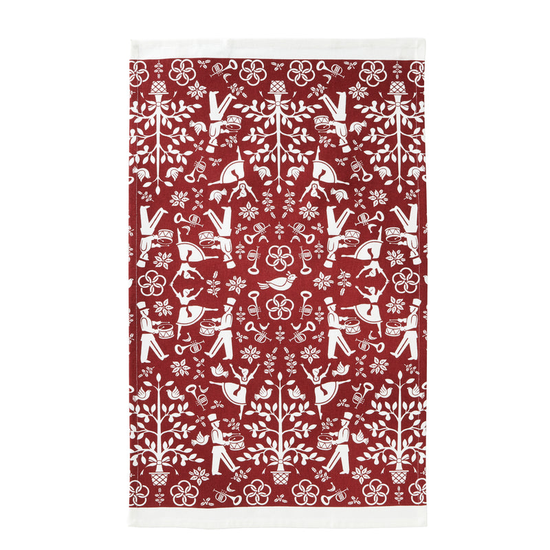 Vern Yip by SKL Home Christmas Carol Printed Dish Towel, Red/White