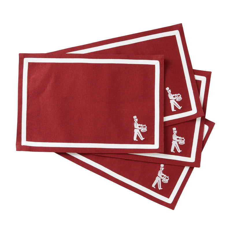 Vern Yip by SKL Home Christmas Carol 4-Piece Placemat Set, Red/White