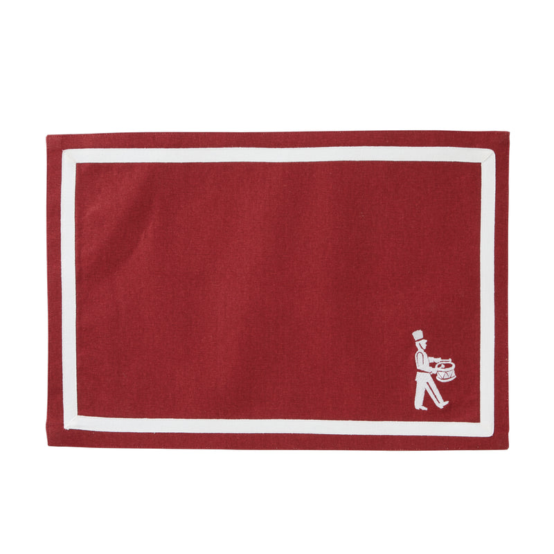 Vern Yip by SKL Home Christmas Carol 4-Piece Placemat Set, Red/White