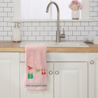 Summer Clothesline 2-Piece Hand Towel Set, Blush