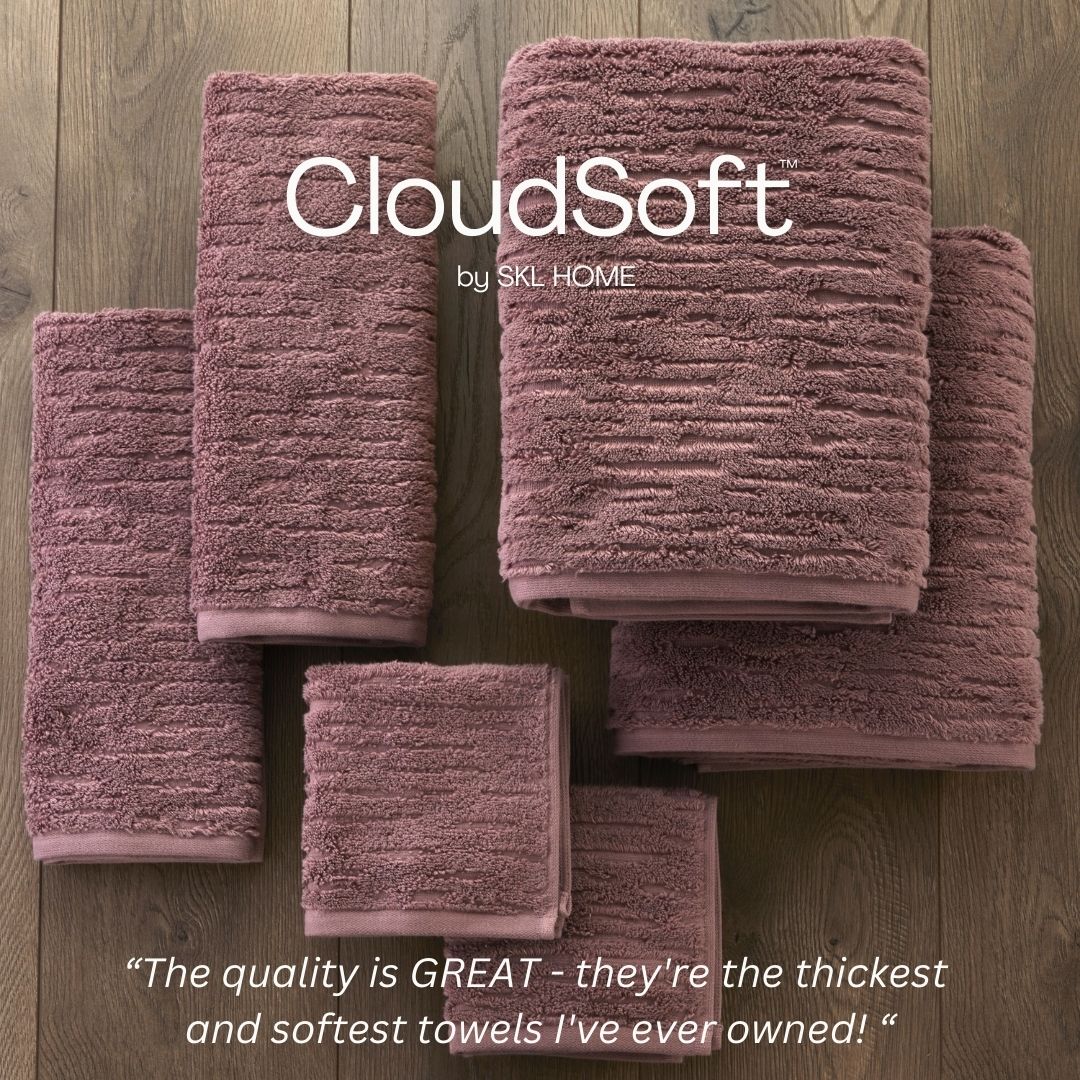 CloudSoft Cotton Luxury Bath Towel, Soft Plum