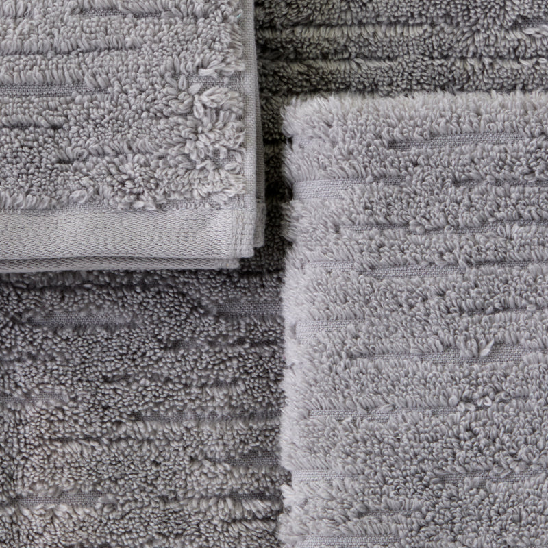 CloudSoft Cotton Luxury 4-Piece Washcloth Set, Gray