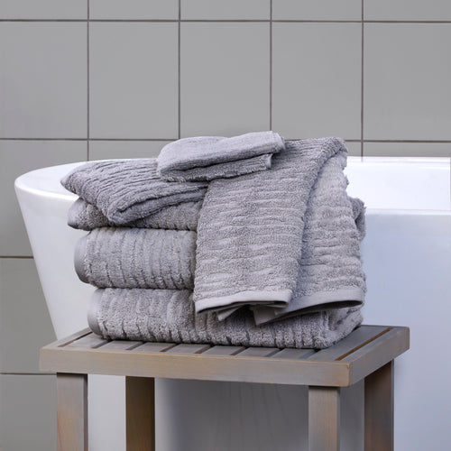 CloudSoft Cotton Luxury 2-Piece Hand Towel Set, Gray