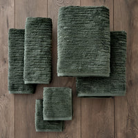 CloudSoft Cotton Luxury 6-Piece Towel Set, Green Pine