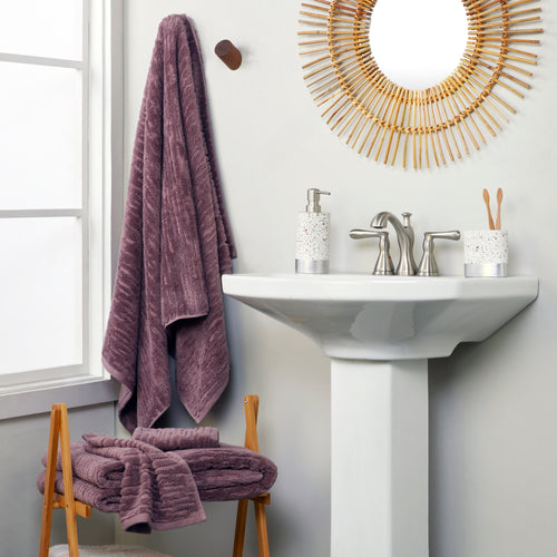 CloudSoft Cotton Luxury Bath Towel, Soft Plum