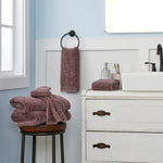 CloudSoft Cotton Luxury 4-Piece Washcloth Set, Soft Plum