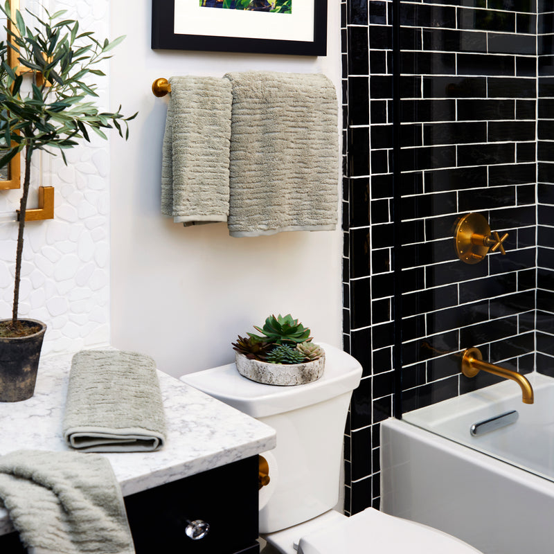 CloudSoft Cotton Luxury Bath Towel, Sage