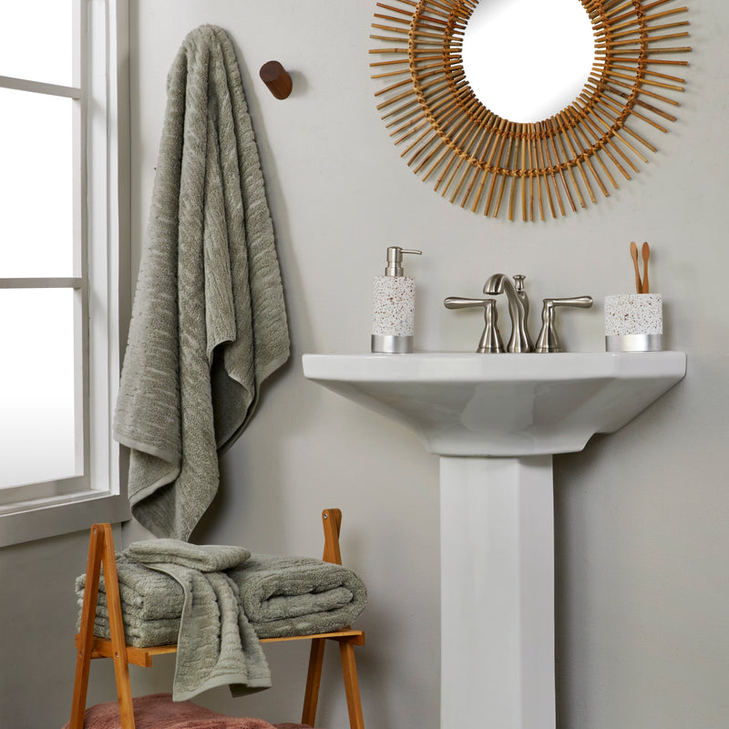 CloudSoft Cotton Luxury Bath Towel, Sage