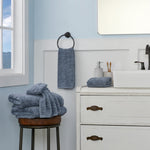 CloudSoft Cotton Luxury Bath Towel, Smoke Blue