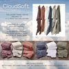 CloudSoft Cotton Luxury 4-Piece Washcloth Set, White