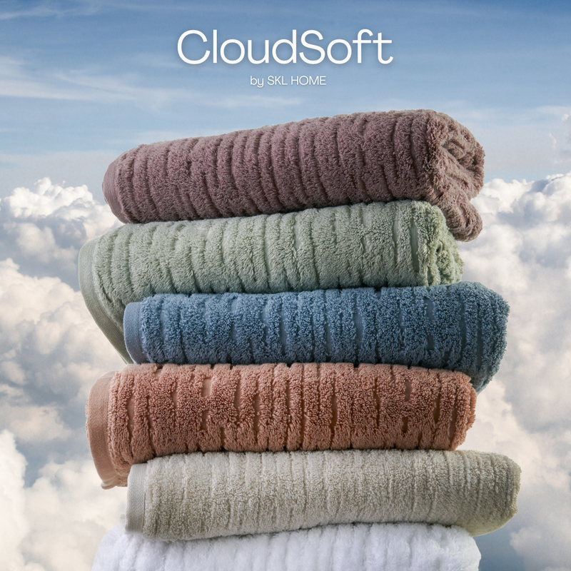 CloudSoft Cotton Luxury 6-Piece Towel Set, Clay