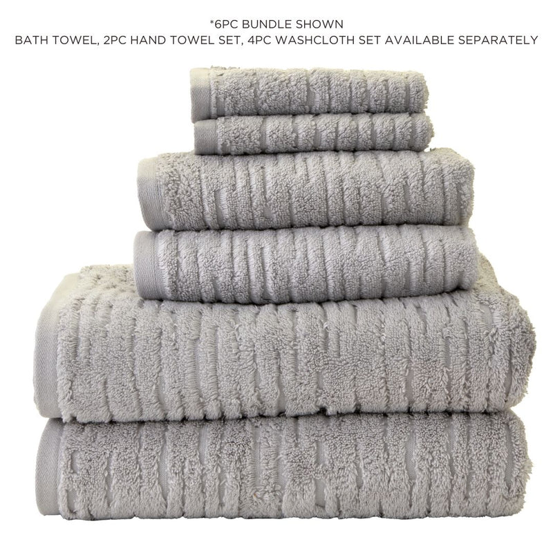 CloudSoft Cotton Luxury 4-Piece Washcloth Set, Gray