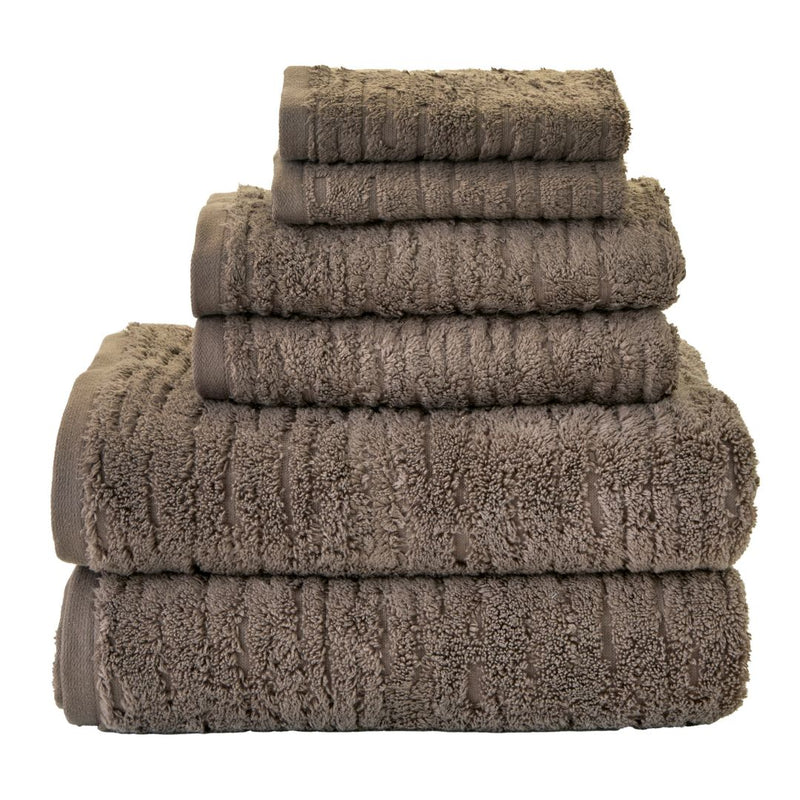 CloudSoft Cotton Luxury 6-Piece Towel Set, Mink