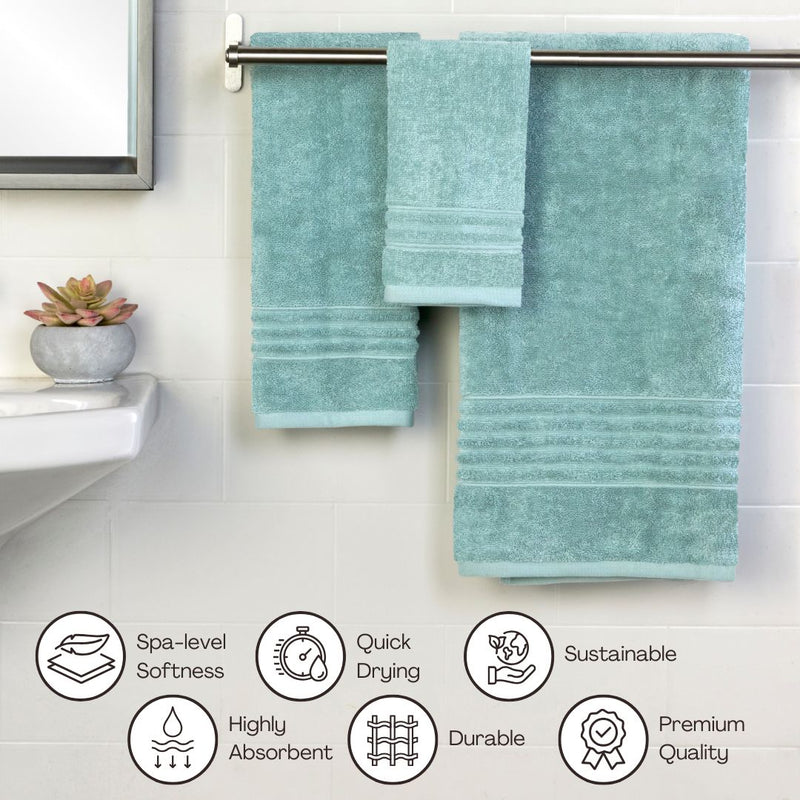 Classic SoftTouch 6-Piece Towel Set, Aqua Haze