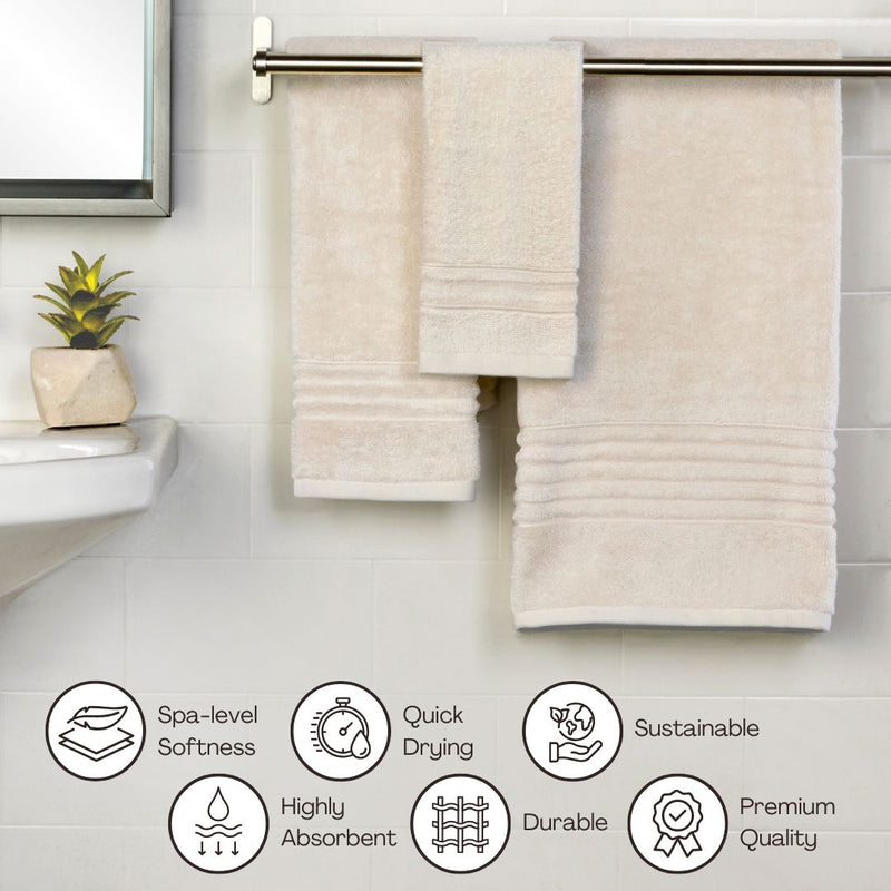 Classic SoftTouch 6-Piece Towel Set, Cream