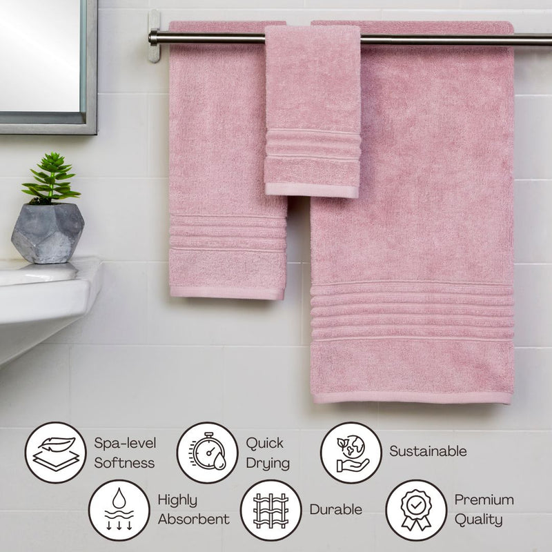 Classic SoftTouch 6-Piece Towel Set, Peony Pink