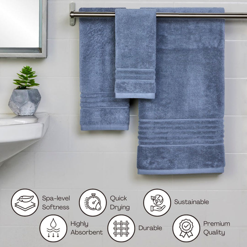 Classic SoftTouch 6-Piece Towel Set, Blue Denim