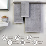 Classic SoftTouch 6-Piece Towel Set, Gray Mist