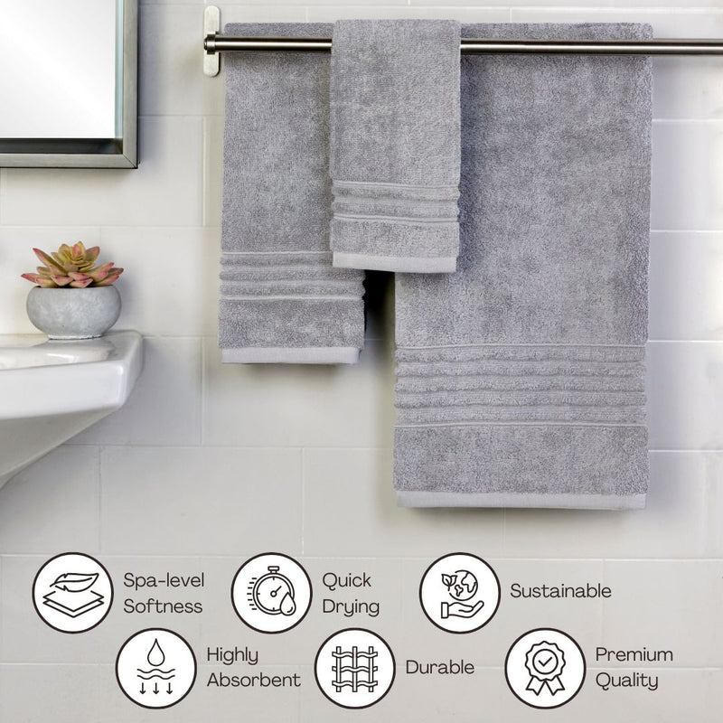 Classic SoftTouch 6-Piece Towel Set, Gray Mist