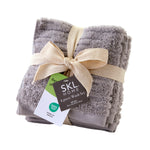 CloudSoft Cotton Luxury 4-Piece Washcloth Set, Gray