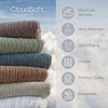 CloudSoft Cotton Luxury 4-Piece Washcloth Set, Oatmeal