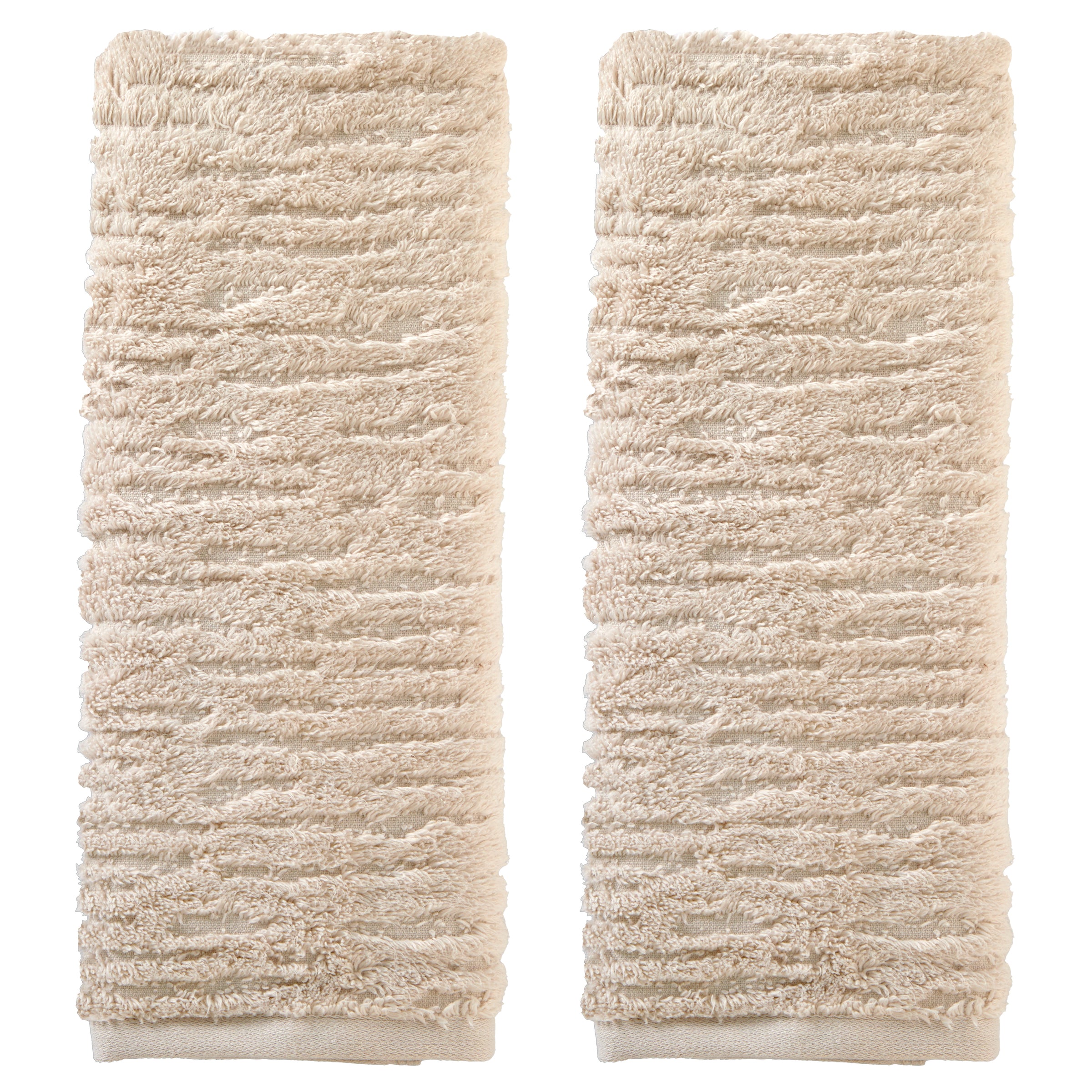 CloudSoft Cotton Luxury 2-Piece Hand Towel Set, Oatmeal