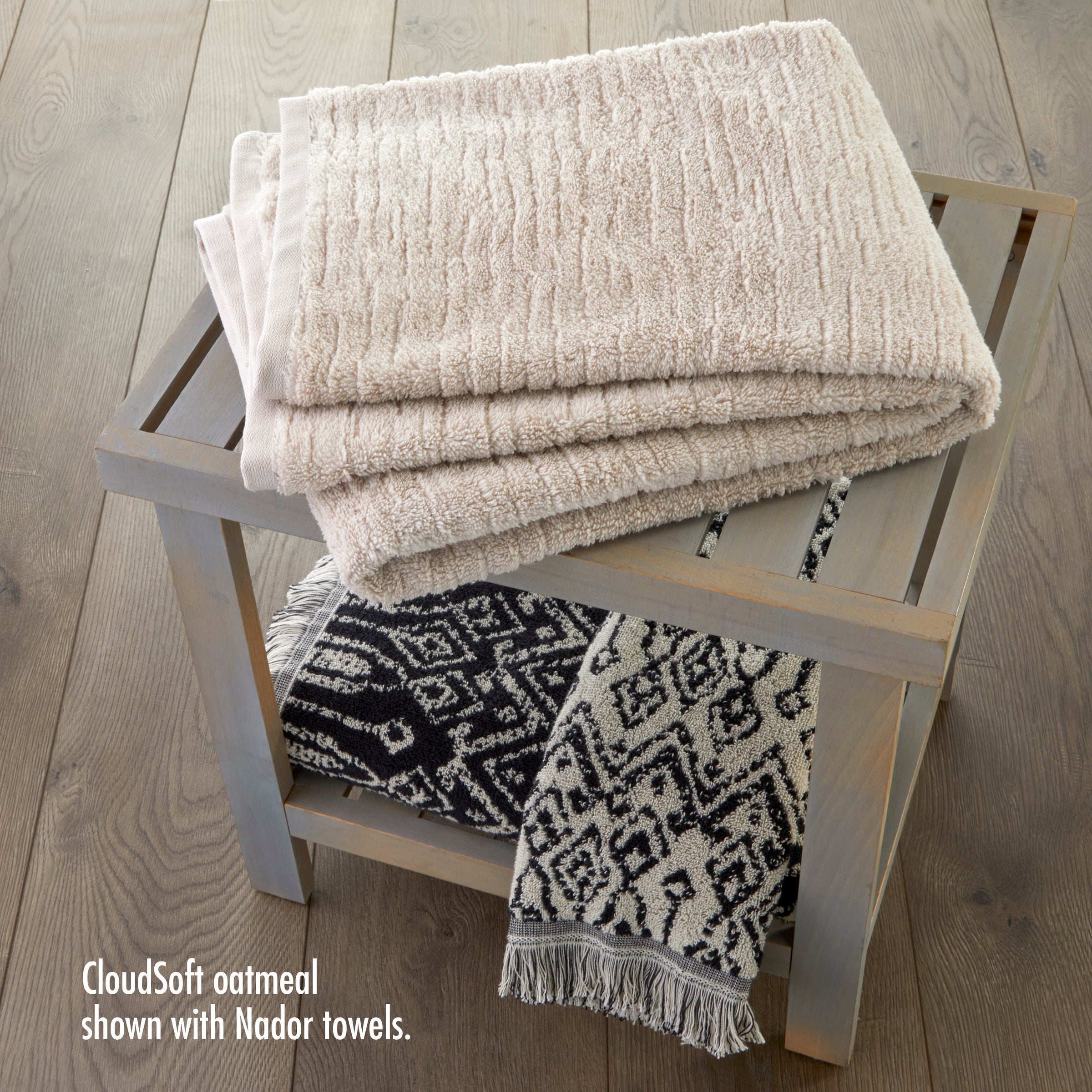 CloudSoft Cotton Luxury 6-Piece Towel Set, Oatmeal