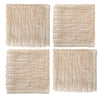 CloudSoft Cotton Luxury 4-Piece Washcloth Set, Oatmeal