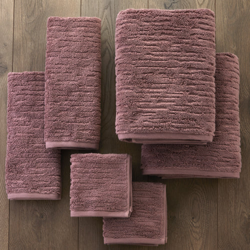 CloudSoft Cotton Luxury 6-Piece Towel Set, Soft Plum