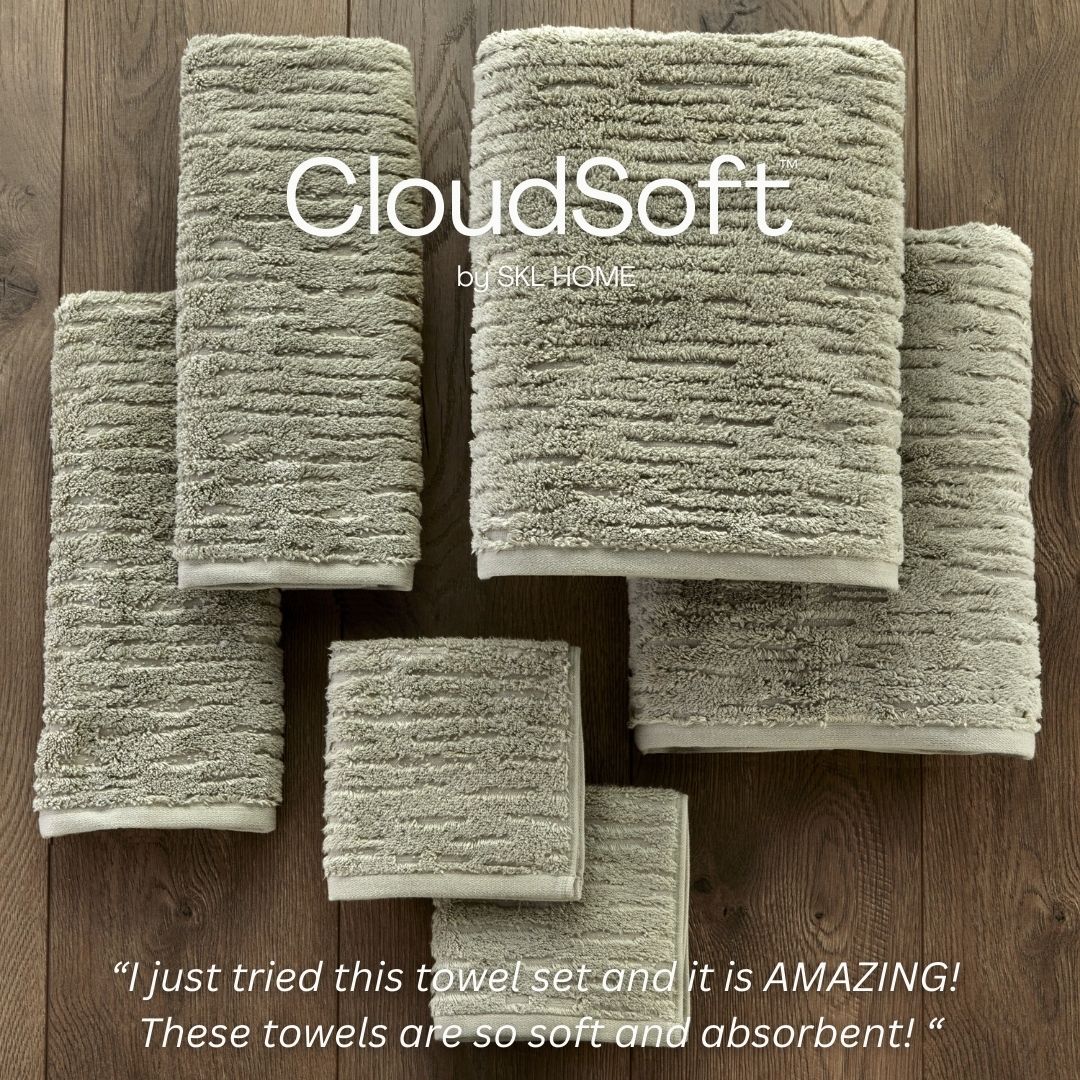CloudSoft Cotton Luxury Bath Towel, Sage