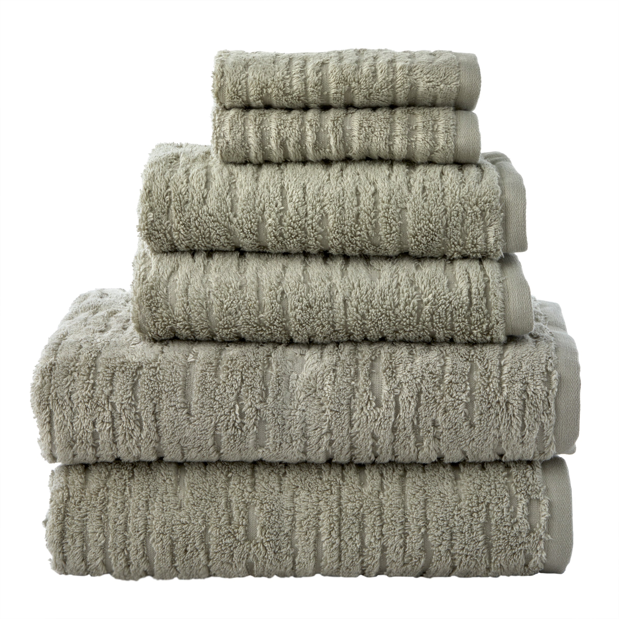 CloudSoft Cotton Luxury 6-Piece Towel Set, Sage