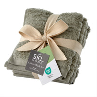 CloudSoft Cotton Luxury 4-Piece Washcloth Set, Sage