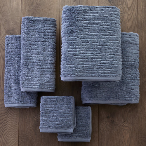 CloudSoft Cotton Luxury 6-Piece Towel Set, Smoke Blue