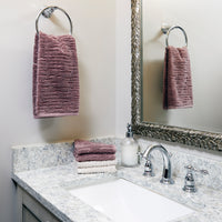 CloudSoft Cotton Luxury 4-Piece Washcloth Set, Soft Plum