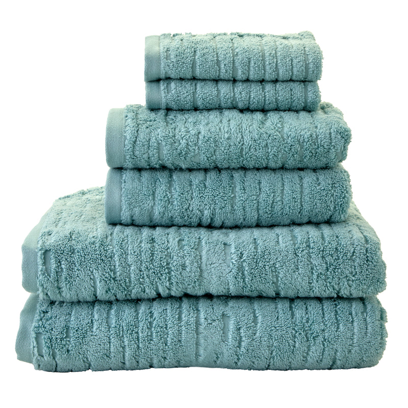 CloudSoft Cotton Luxury 6-Piece Towel Set, Teal