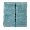 CloudSoft Cotton Luxury 4-Piece Washcloth Set, Teal