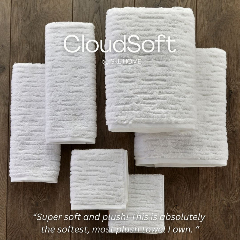 CloudSoft Cotton Luxury Bath Towel, White