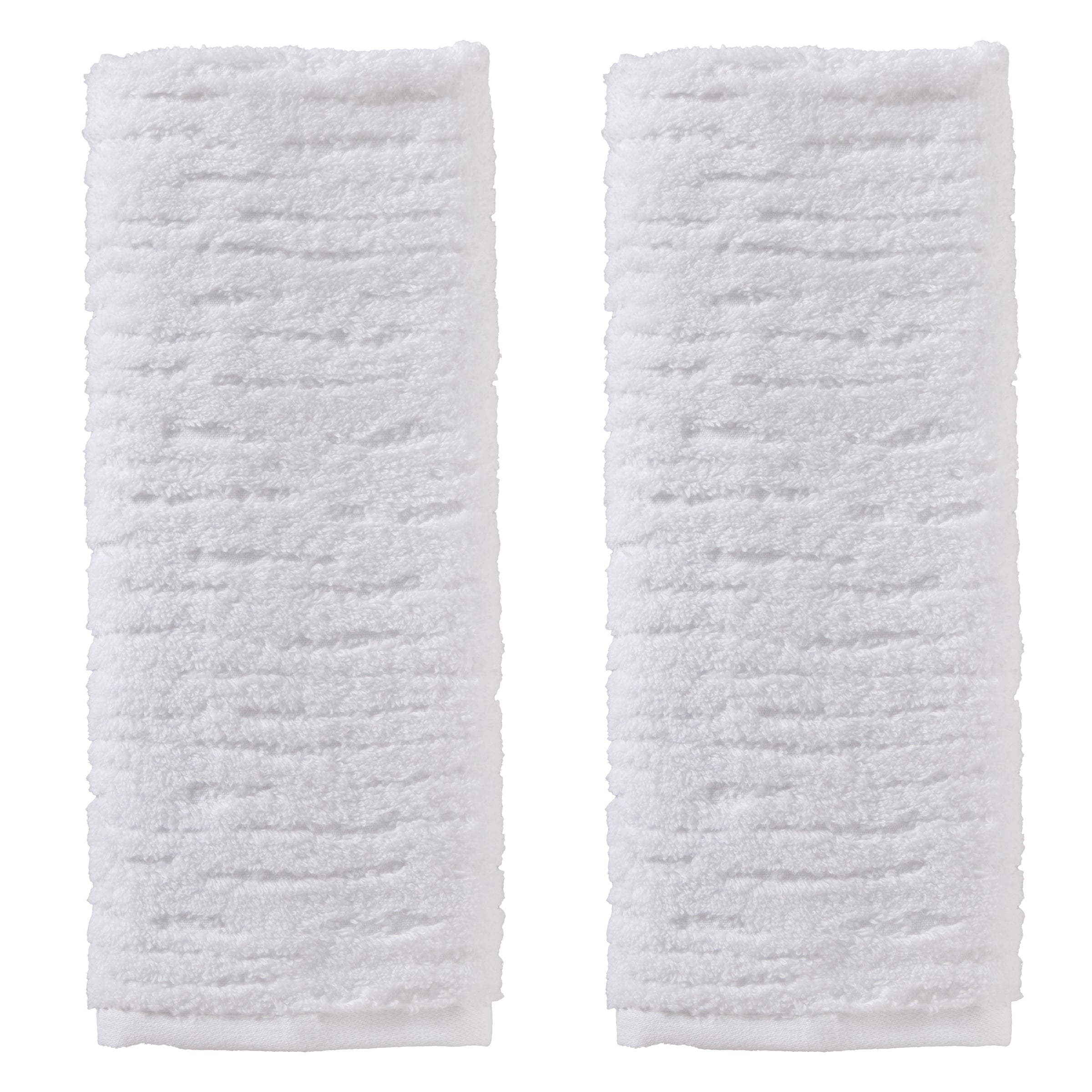 CloudSoft Cotton Luxury 2-Piece Hand Towel Set, White
