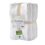 CloudSoft Cotton Luxury 6-Piece Towel Set, White