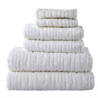 CloudSoft Cotton Luxury 6-Piece Towel Set, White