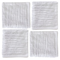 CloudSoft Cotton Luxury 4-Piece Washcloth Set, White